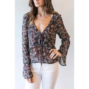 Free people uptown bell sleeve top